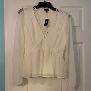 Express Shear White Top size small